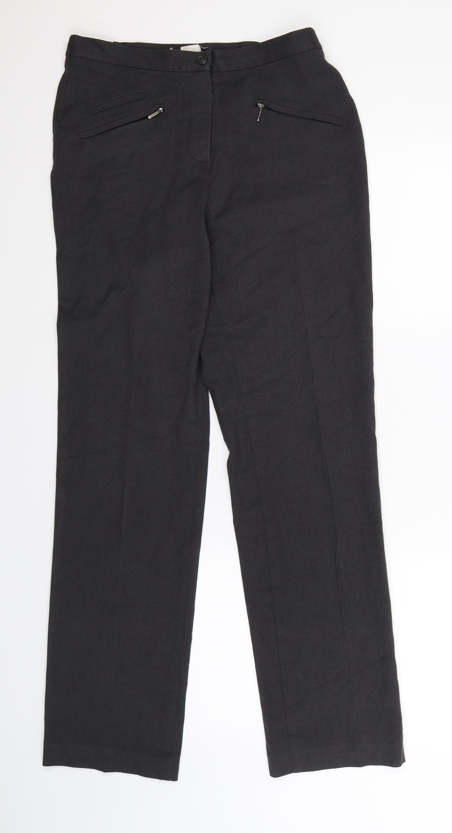 Womens UK Size 28 in Preworn Regular Fit  Grey Trousers
