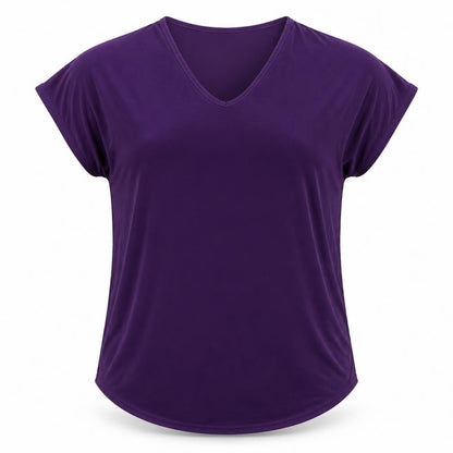 Womens UK Size S Nicole Purple Basic Blouse