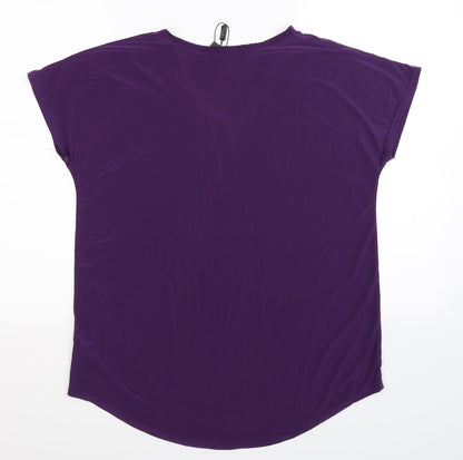 Womens UK Size S Nicole Purple Basic Blouse