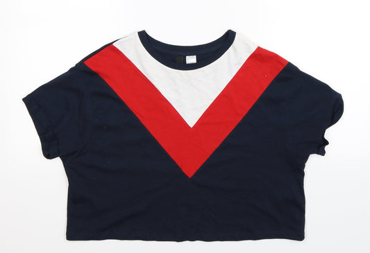 Divided Womens Multicoloured   Cropped T-Shirt Size S  - Oversized