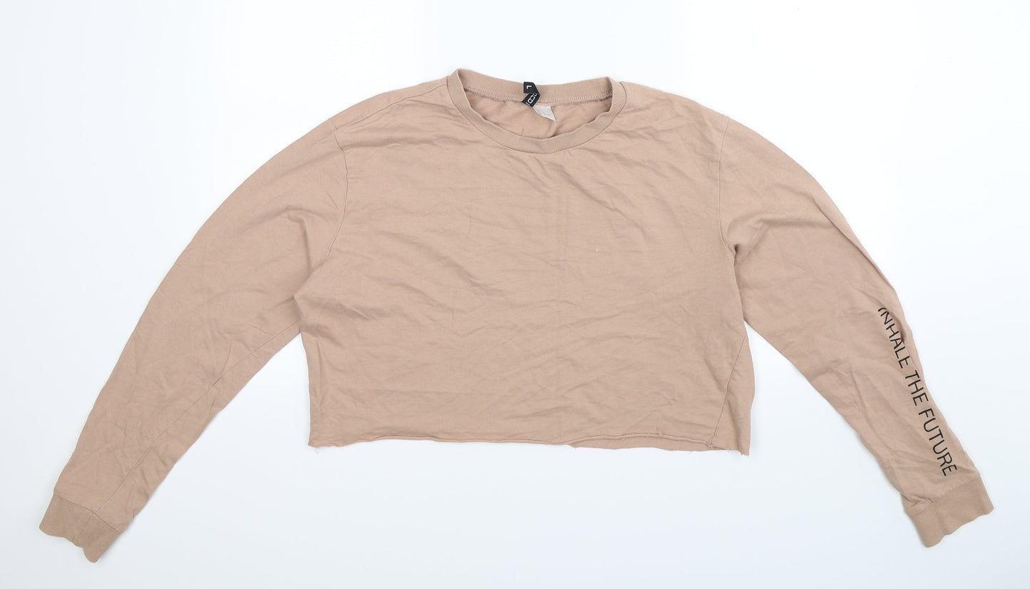 Divided Womens Beige   Pullover Sweatshirt Size L