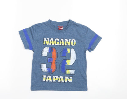 Preworn Boys Blue   Basic T-Shirt Size 4 Years  - nagano 32 japan