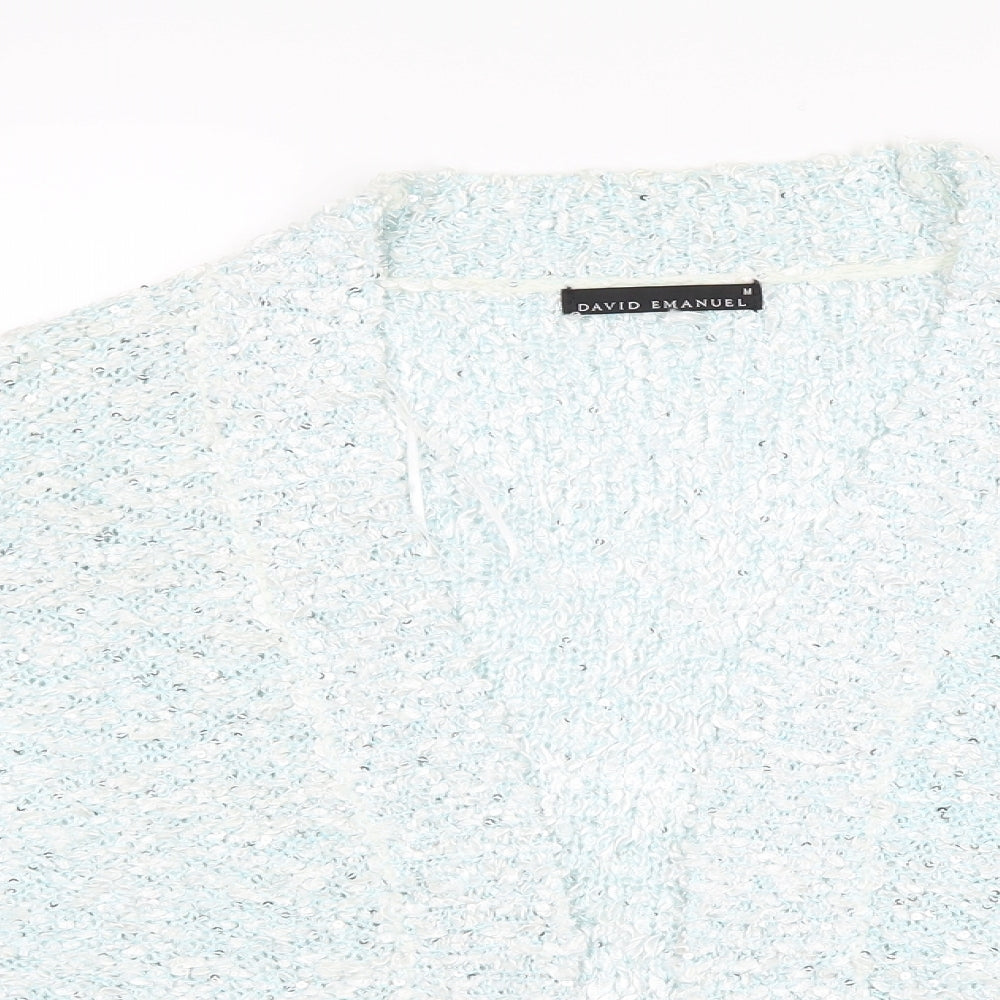 David Emanuel Womens Blue   Cardigan Jumper Size M