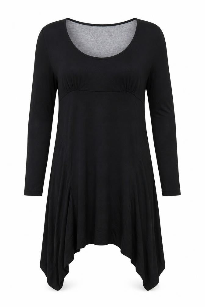 Front view of Myself women’s black a-line, size M