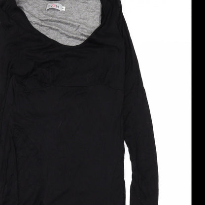 Close-up detail of Myself women’s black a-line, size M