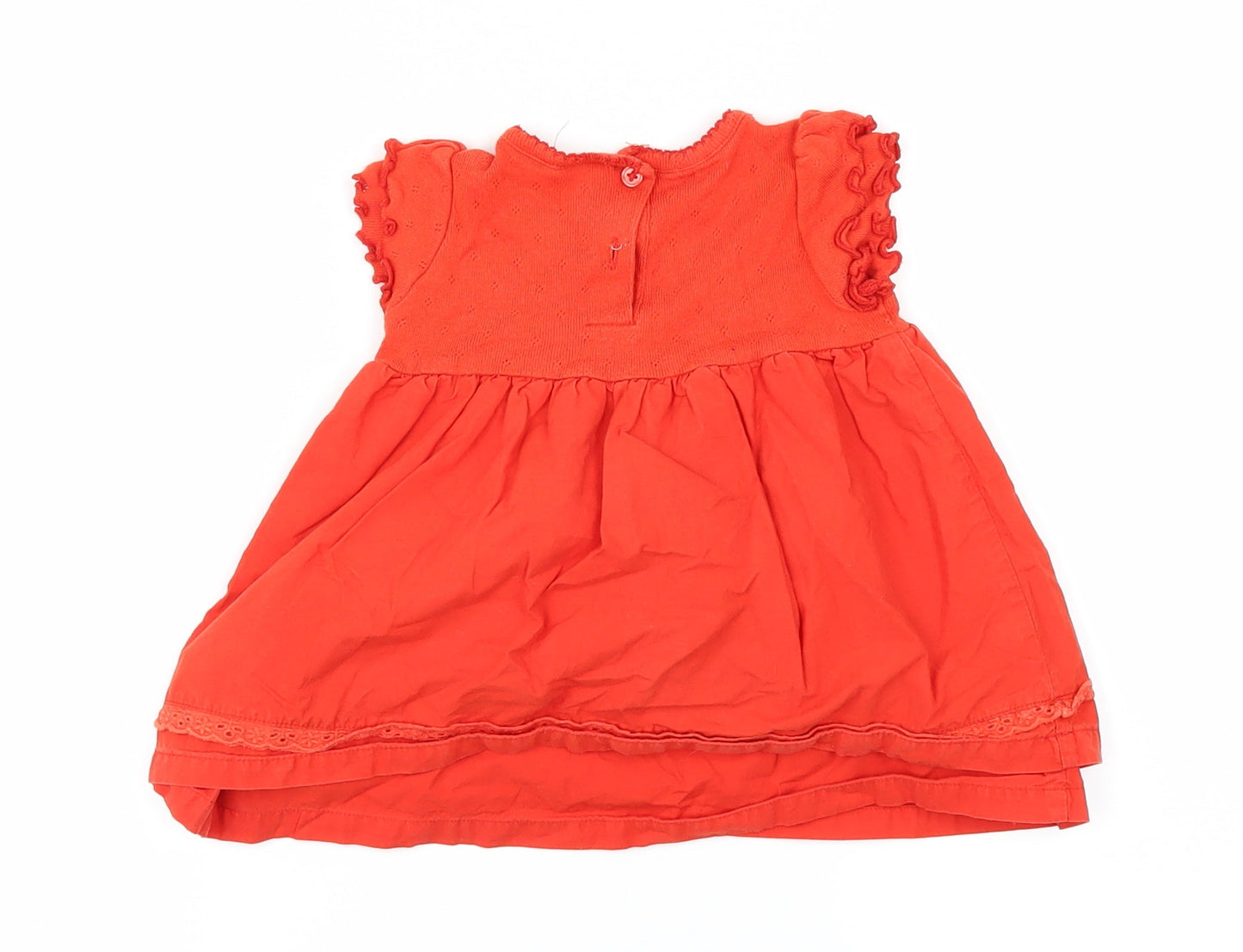 NEXT Girls Orange   Fit & Flare  Size 3-6 Months
