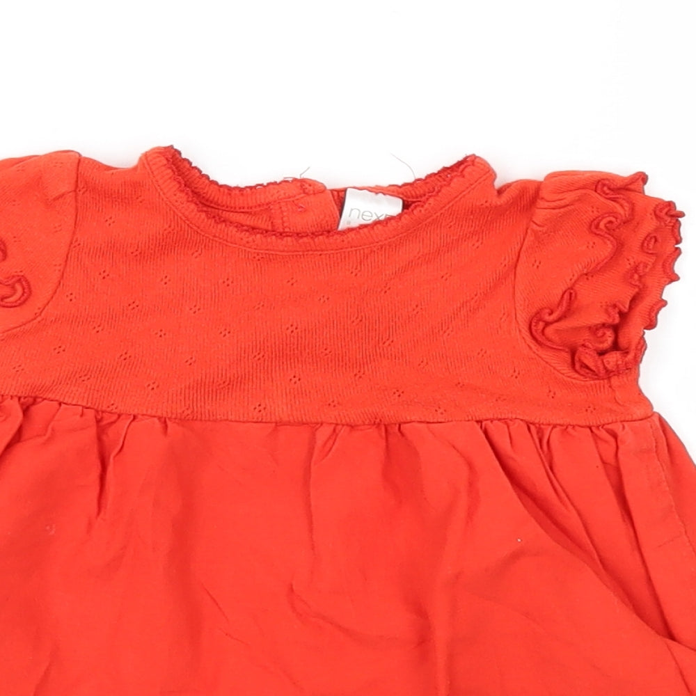 NEXT Girls Orange   Fit & Flare  Size 3-6 Months