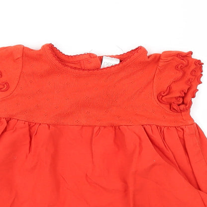 NEXT Girls Orange   Fit & Flare  Size 3-6 Months