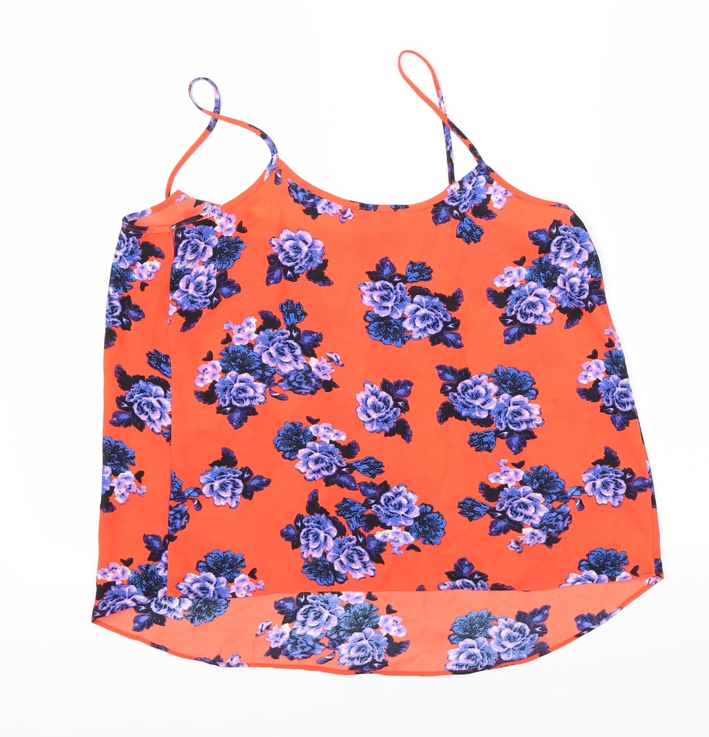 Papaya Womens Red Floral  Basic T-Shirt Size 12