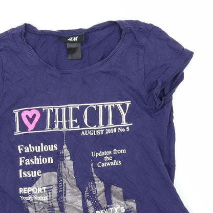 H&M Girls Purple   Basic T-Shirt Size 9-10 Years