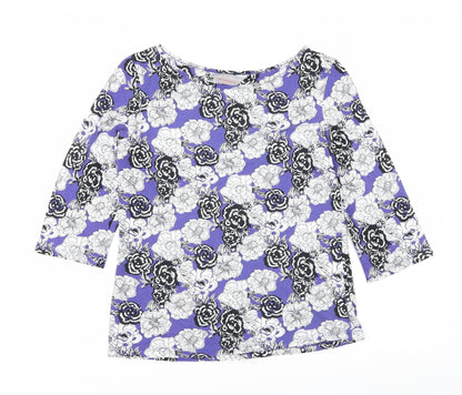 Womens UK Size 10 Dorothy Perkins Purple Basic T-Shirt