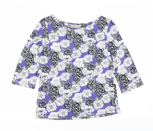 Womens UK Size 10 Dorothy Perkins Purple Basic T-Shirt