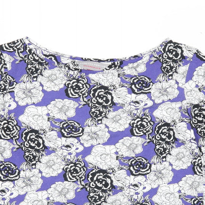Womens UK Size 10 Dorothy Perkins Purple Basic T-Shirt