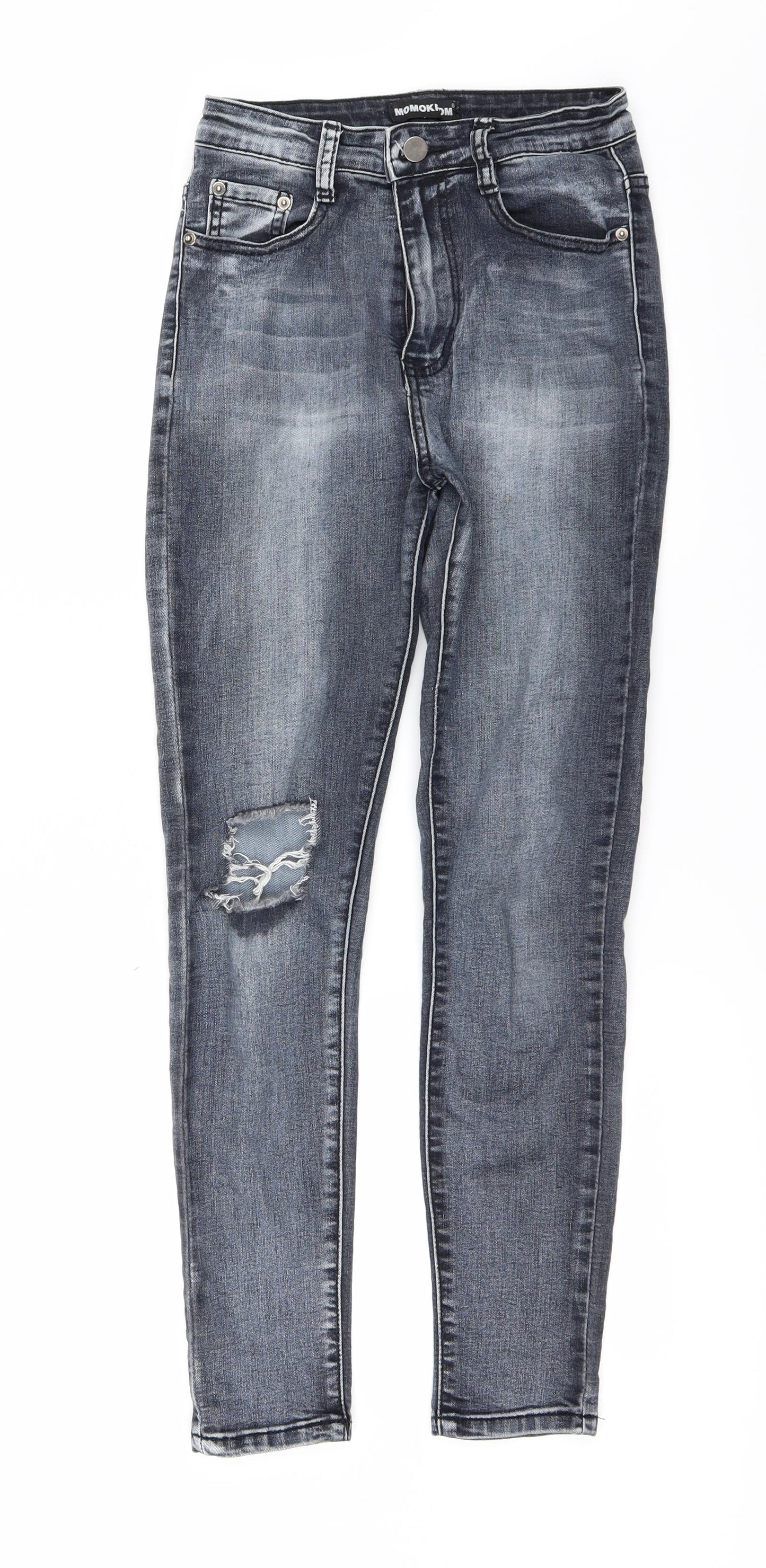 Womens UK Size 6 MOMOKROM Regular Fit Skinny Blue Jeans