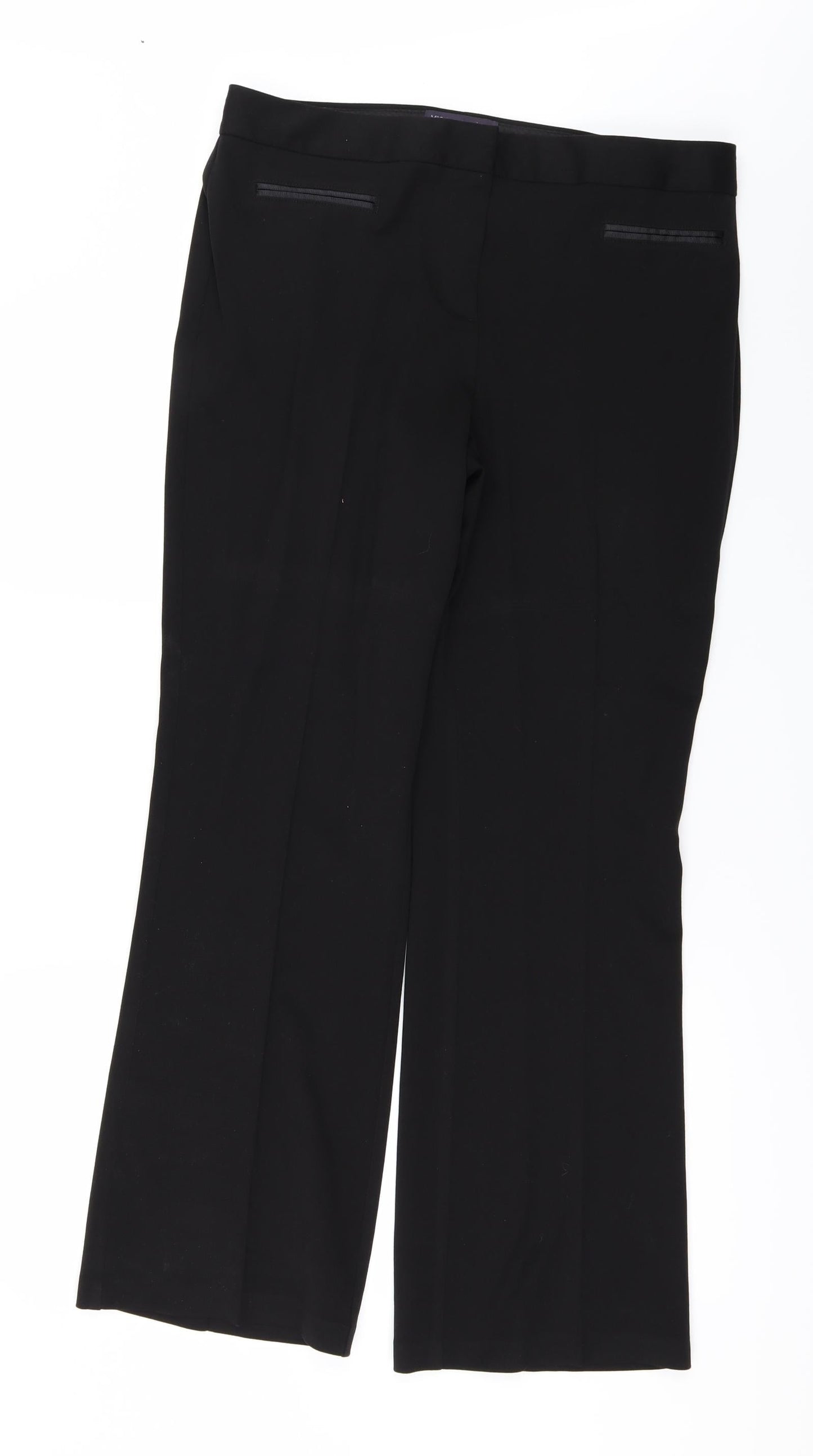 Womens UK Size 14 Marks and Spencer Regular Fit  Black Trousers