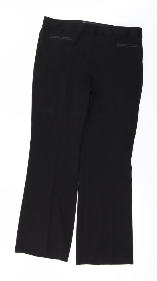 Womens UK Size 14 Marks and Spencer Regular Fit  Black Trousers
