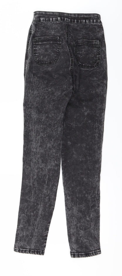 Womens UK Size 8 denim club Regular Fit Skinny Black Jeans