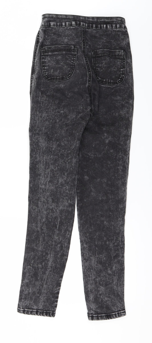 Womens UK Size 8 denim club Regular Fit Skinny Black Jeans