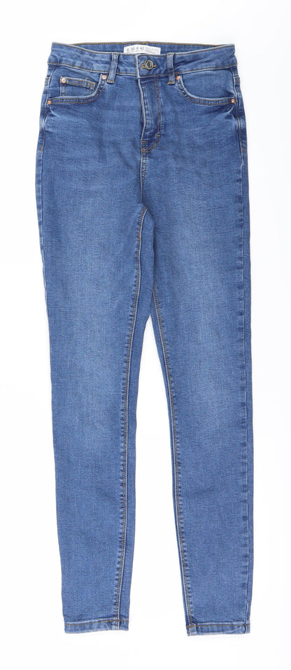 Womens UK Size 8 DenimCo Regular Fit Straight Blue Jeans