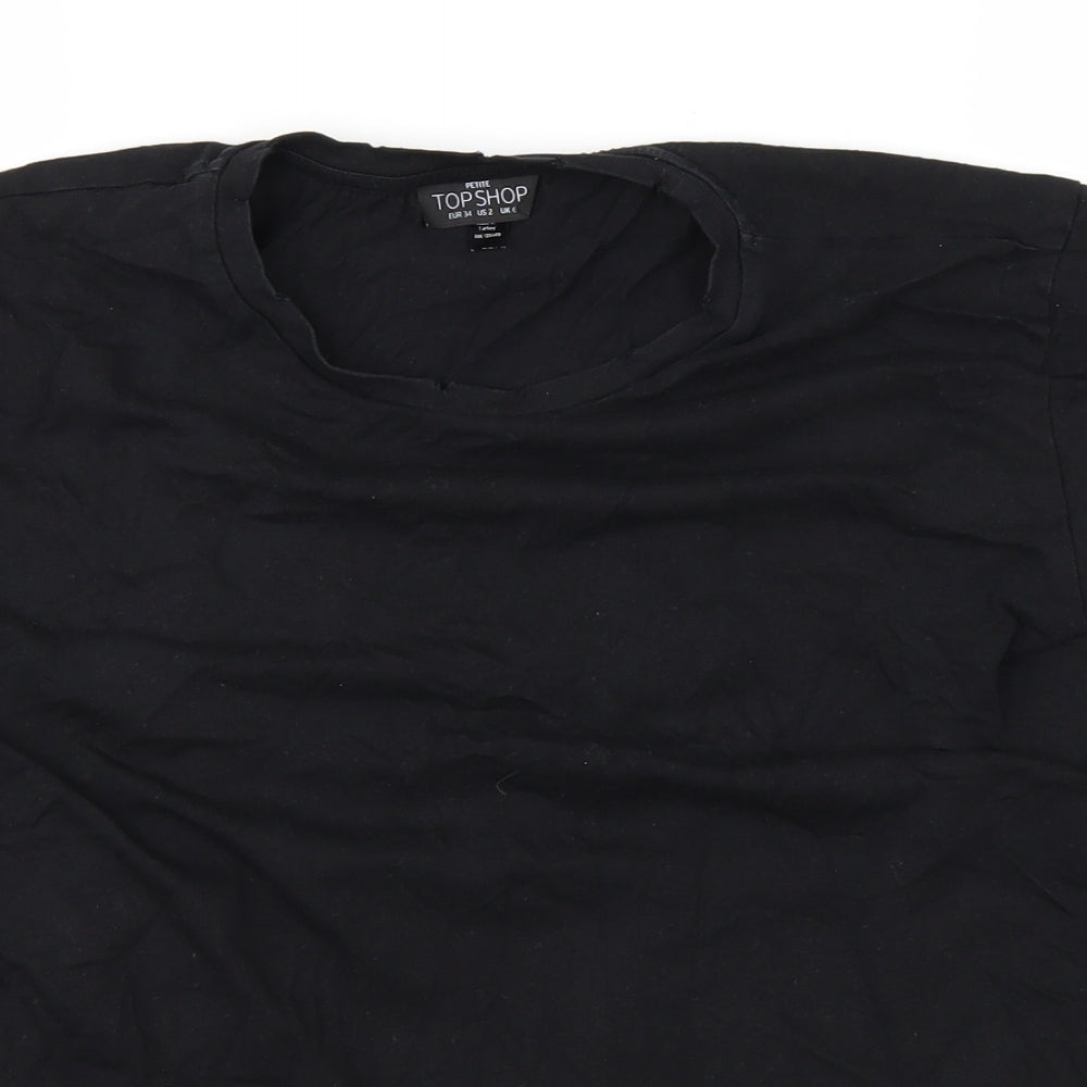 Topshop Womens Black   Basic T-Shirt Size 6