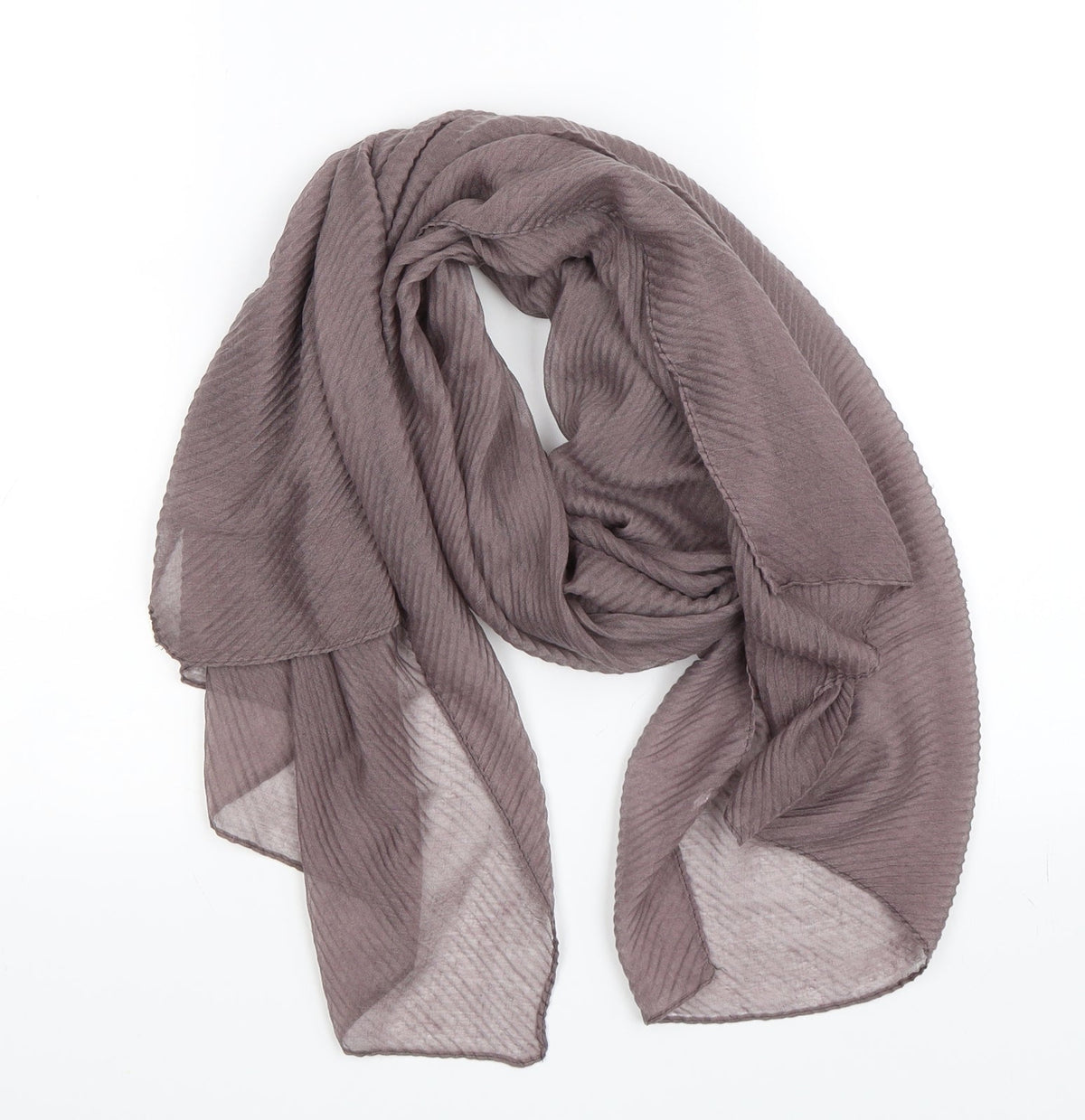 Front view of Preworn women’s purple scarf