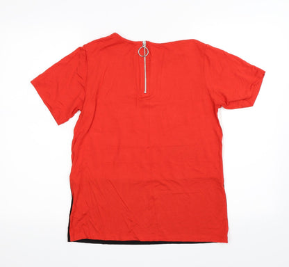 Womens UK Size 10 Select Red Basic T-Shirt