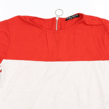 Womens UK Size 10 Select Red Basic T-Shirt