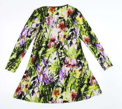 Preworn Womens Multicoloured Floral  Skater Dress  Size 8