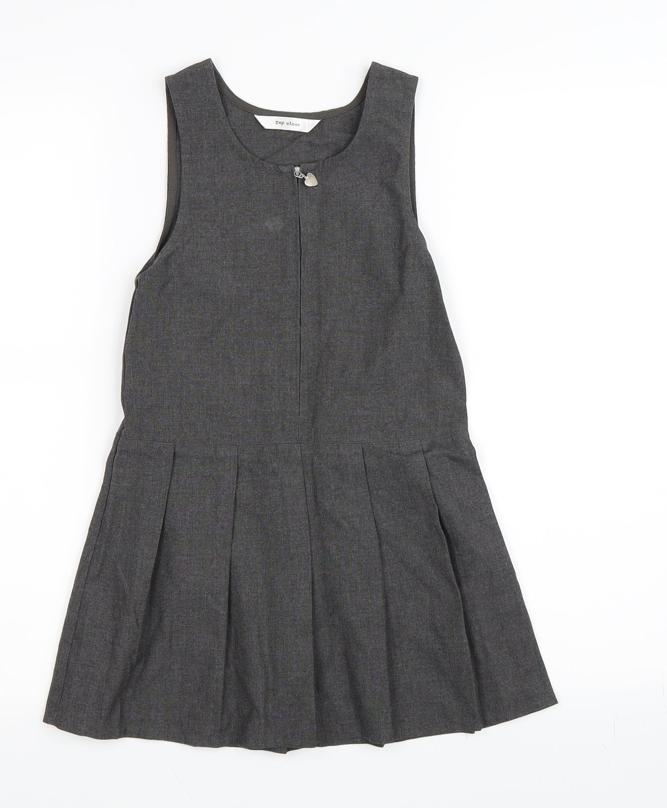 Top Class Girls Grey   Pinafore/Dungaree Dress  Size 5-6 Years