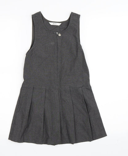 Top Class Girls Grey   Pinafore/Dungaree Dress  Size 5-6 Years