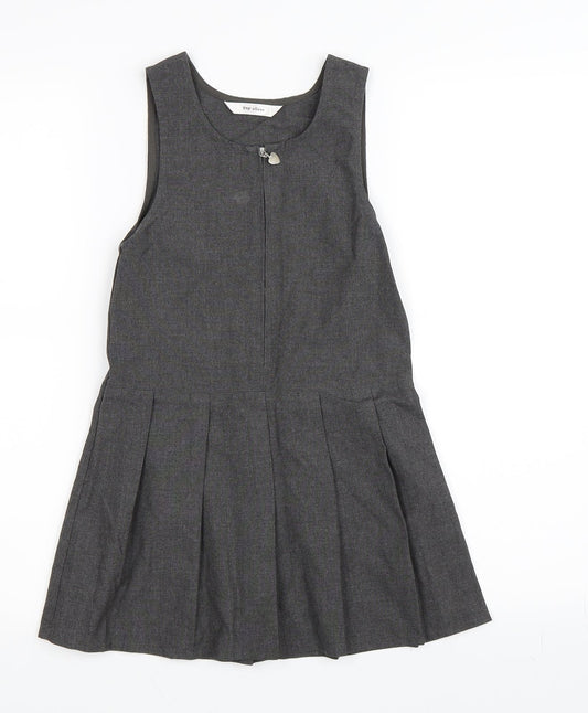 Top Class Girls Grey   Pinafore/Dungaree Dress  Size 5-6 Years