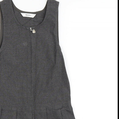 Top Class Girls Grey   Pinafore/Dungaree Dress  Size 5-6 Years