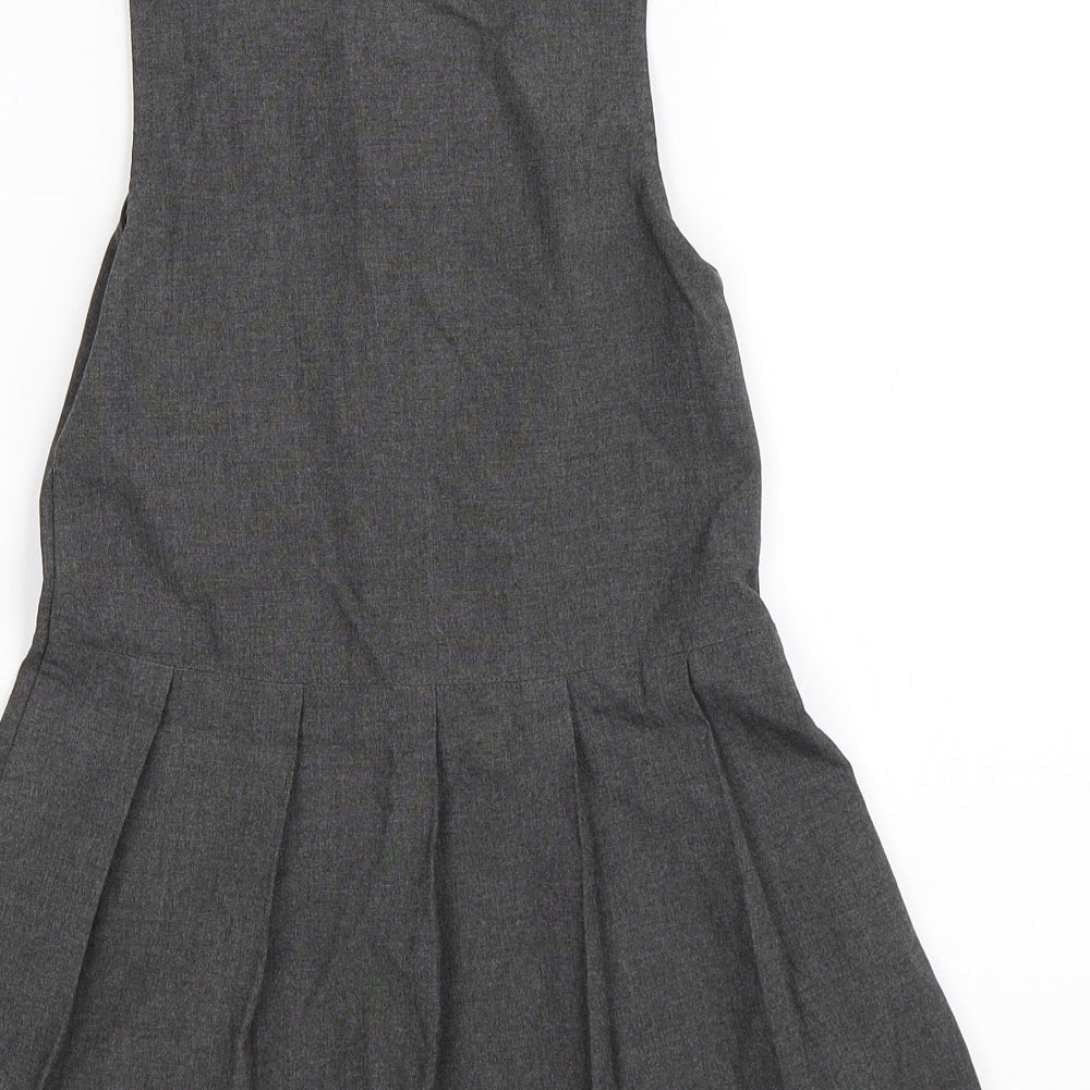 Top Class Girls Grey   Pinafore/Dungaree Dress  Size 5-6 Years