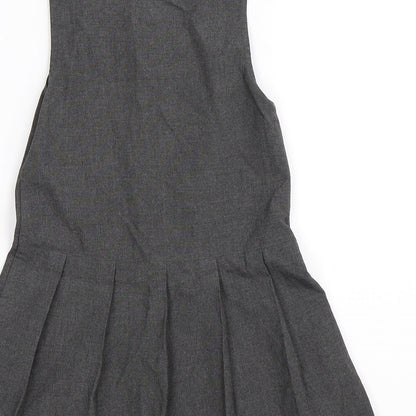 Top Class Girls Grey   Pinafore/Dungaree Dress  Size 5-6 Years