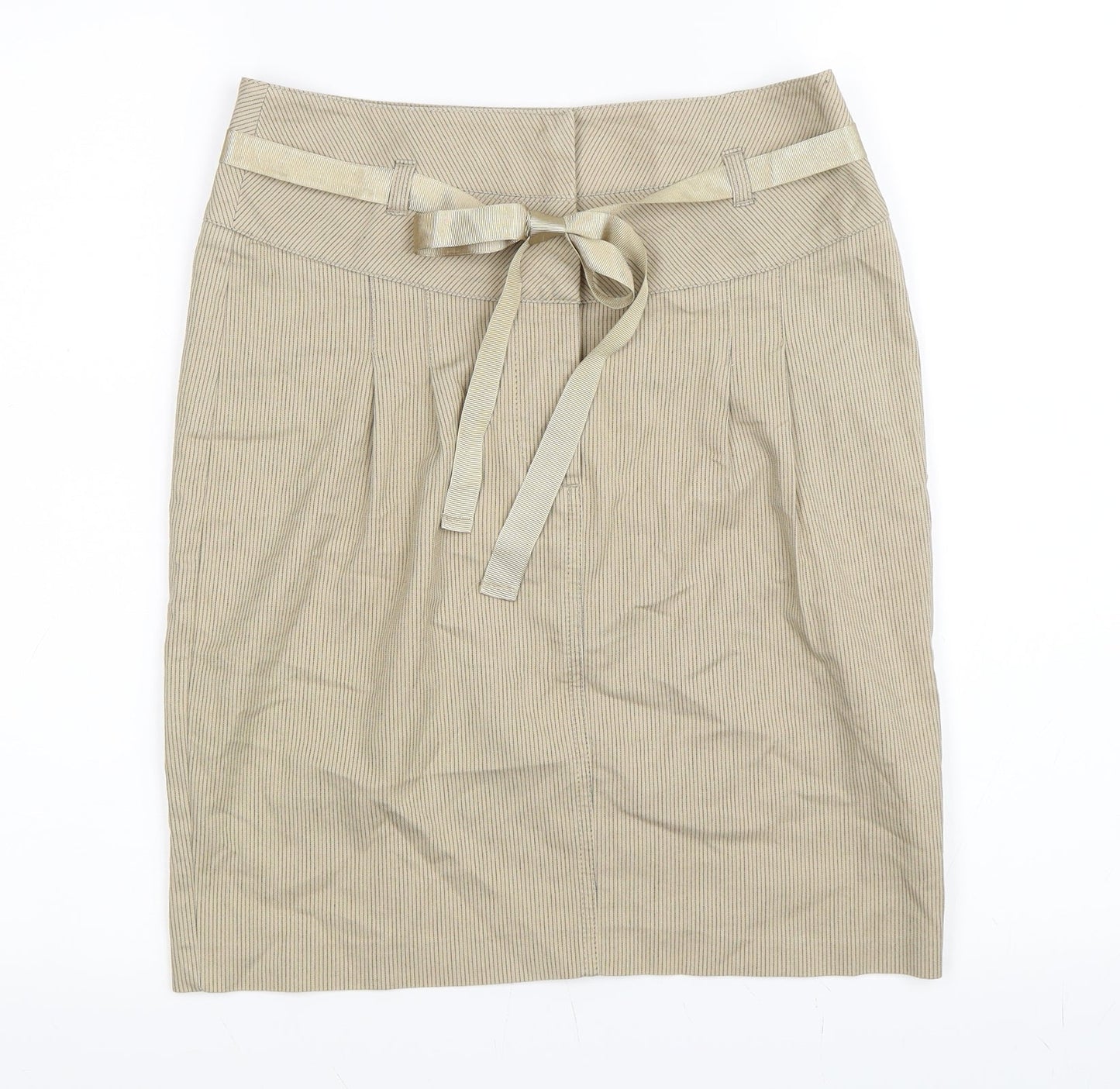 Marks and Spencer Womens Beige   A-Line Skirt Size 8