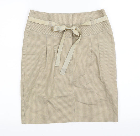 Marks and Spencer Womens Beige   A-Line Skirt Size 8