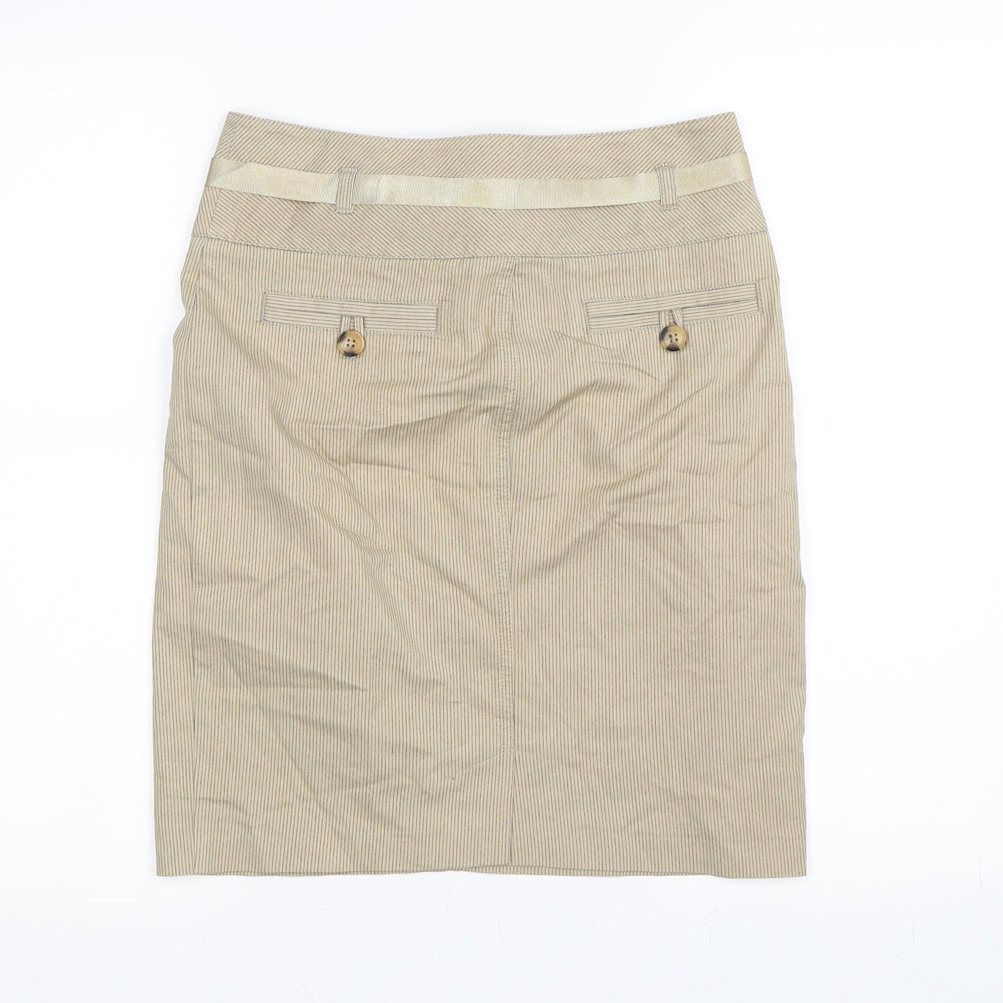 Marks and Spencer Womens Beige   A-Line Skirt Size 8