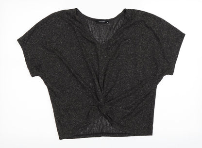 Womens UK Size S RESERVED Grey Basic T-Shirt