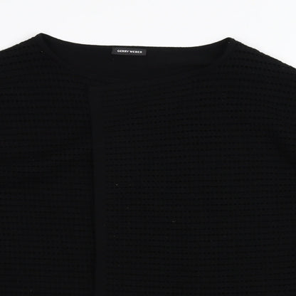 Gerry Weber Womens Black   Cardigan Jumper Size 14  - see through front
