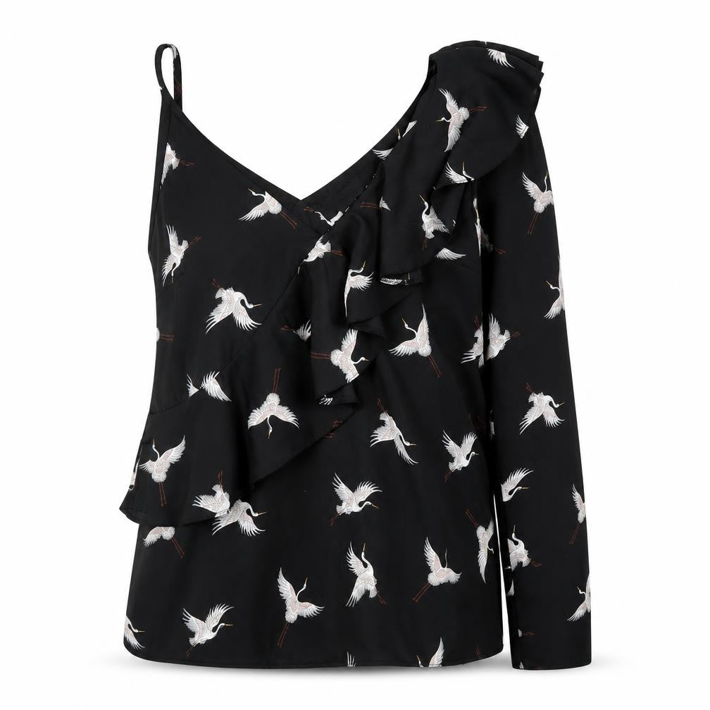 Womens UK Size 8 Atmosphere Black Basic Blouse