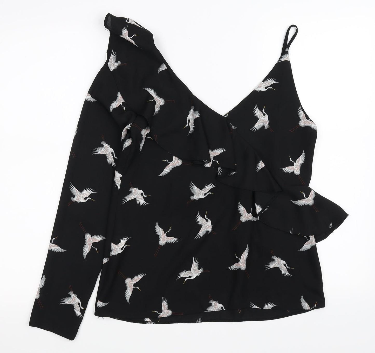 Womens UK Size 8 Atmosphere Black Basic Blouse