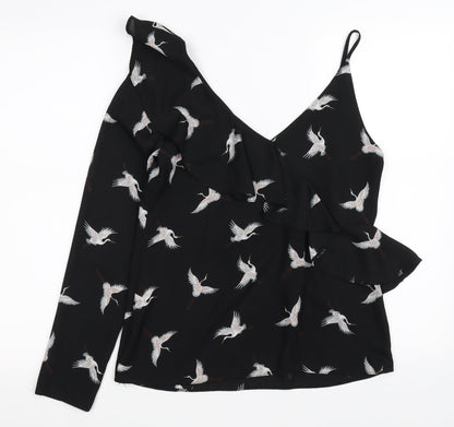 Womens UK Size 8 Atmosphere Black Basic Blouse