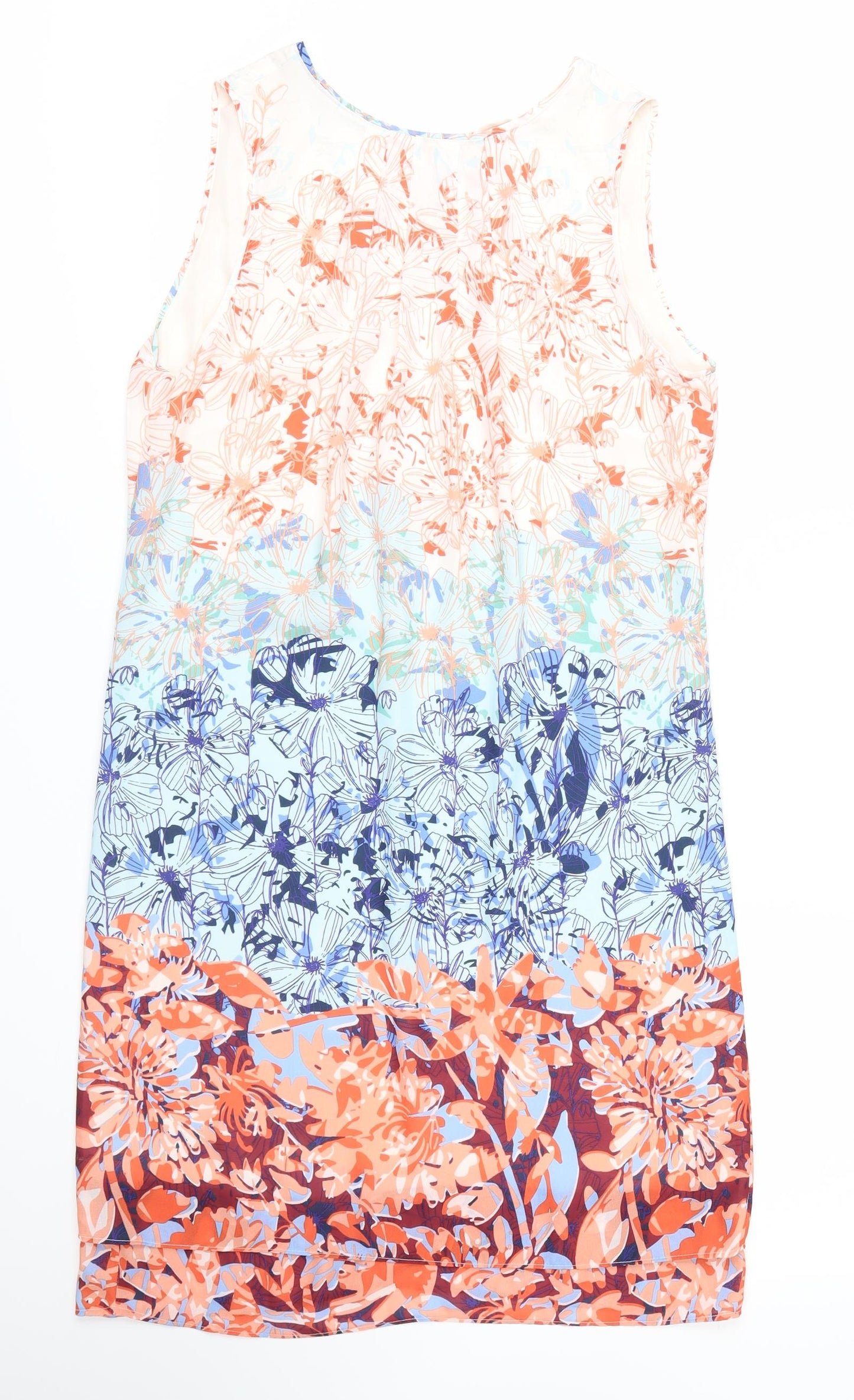 H&M Womens White Floral  Tank Dress  Size 8