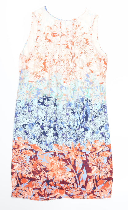 H&M Womens White Floral  Tank Dress  Size 8