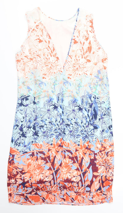 H&M Womens White Floral  Tank Dress  Size 8