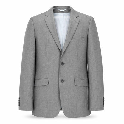 Front view of burton london men’s grey jacket blazer, size S