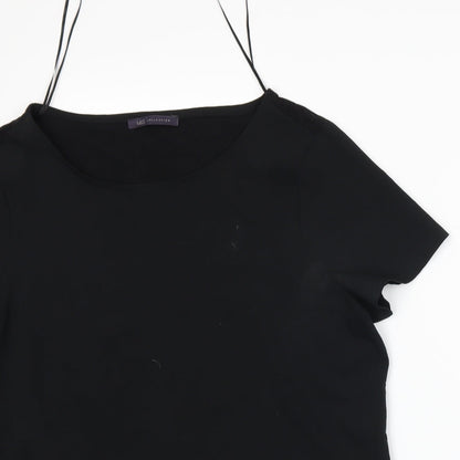Womens UK Size 14 Marks and Spencer Black Basic T-Shirt