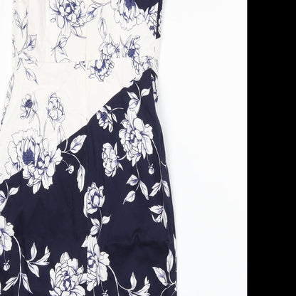 Soon Womens Blue Floral  Bodycon  Size 8