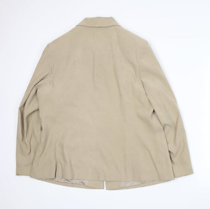 Womens UK Size 16 Ann Harvey Beige Jacket