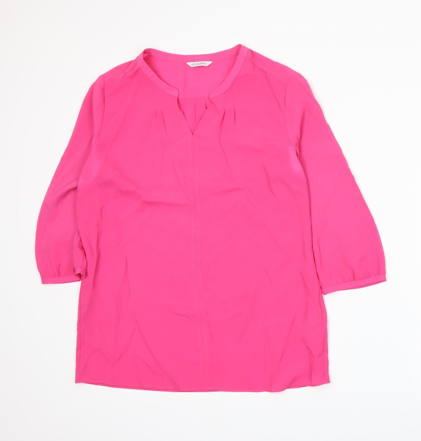 Womens UK Size 10 Marks and Spencer Pink Basic Blouse
